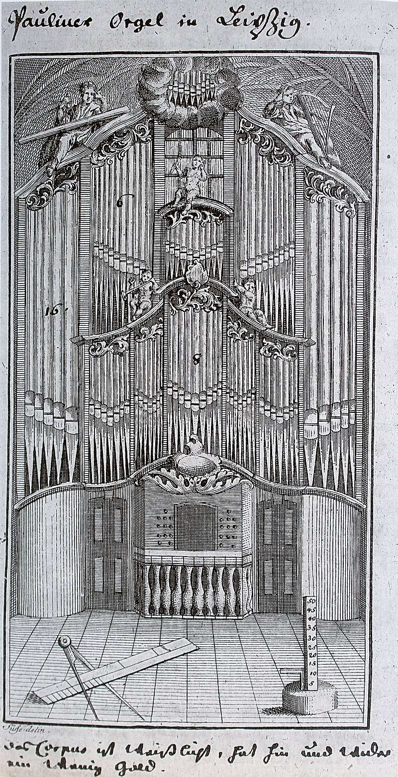Organ of the St. Paul's Church in Leipzig, tested by Bach in 1717.