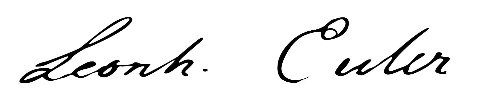 Leonhard Euler Signature