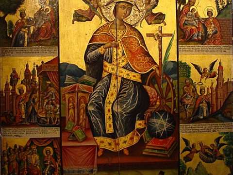Icon of Saint Catherine of Alexandria from Saint Catherine's Monastery in Sinai, Egypt.