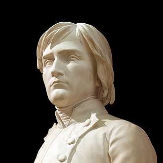 Statue of Napoleon as a schoolboy in Brienne, aged 15