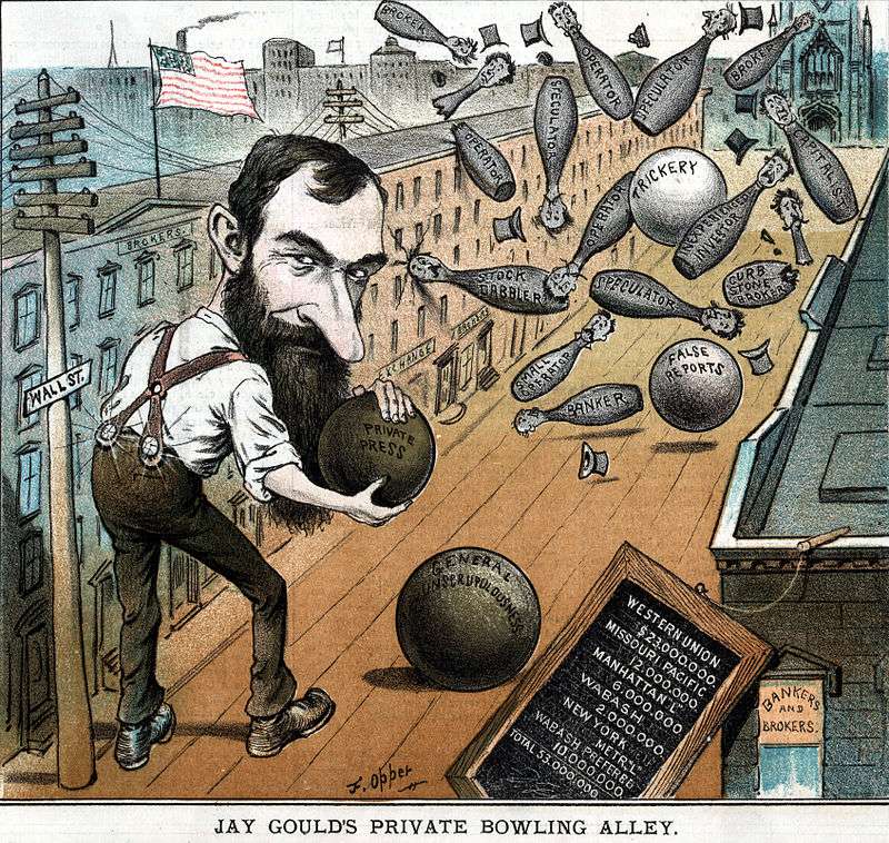 Cartoon depicting Wall Street as 