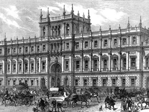Burlington House, site of the Royal Society of London, in 1873