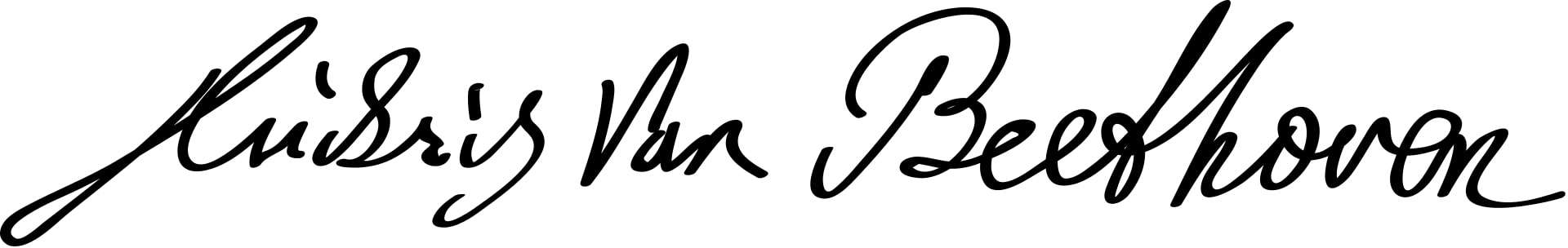 Ludwig van Beethoven Signature