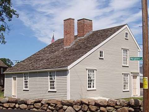 Adams' birthplace in Quincy, Massachusetts