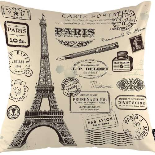 Eiffel Tower Throw Pillow Cover