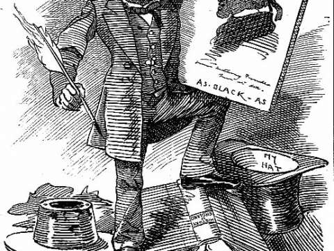 Caricature from Punch, 30 December 1882