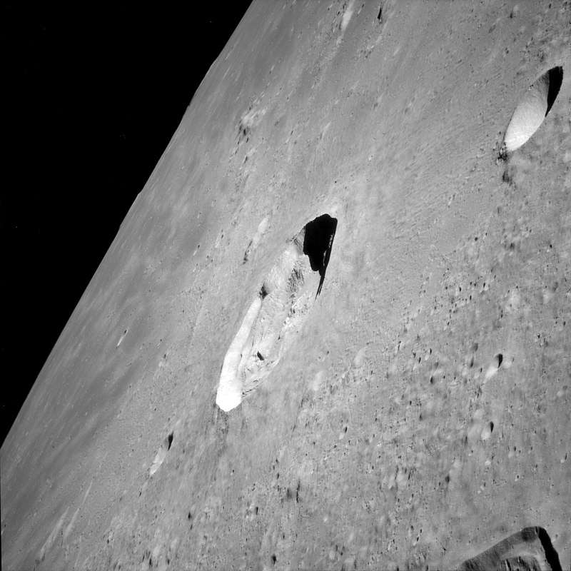 The Kepler crater as photographed by Apollo 12 in 1969
