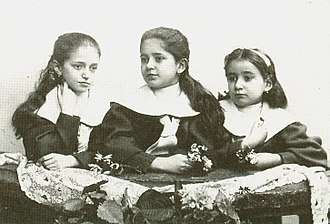Franz Kafka's sisters, from the left Valli, Elli, Ottla