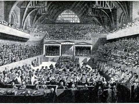 The trial of Warren Hastings in Westminster Hall, 1788