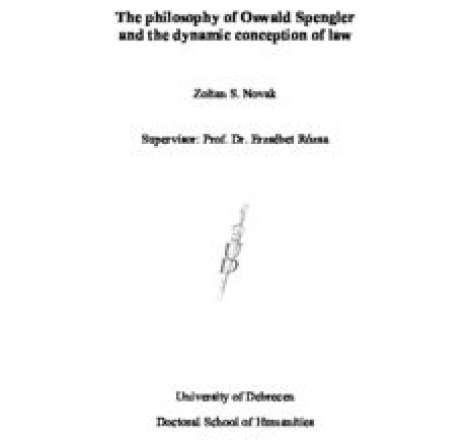 The philosophy of Oswald Spengler and the dynamic conception of law