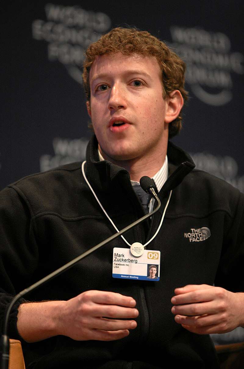 Zuckerberg at the World Economic Forum in Davos, Switzerland (January 2009).
