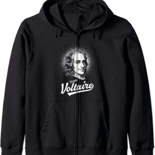 Team Voltaire - Philosophy Retro Portrait Zip Hoodie