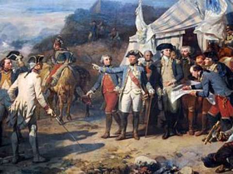 Siege of Yorktown, Generals Washington and Rochambeau give last orders before the attack