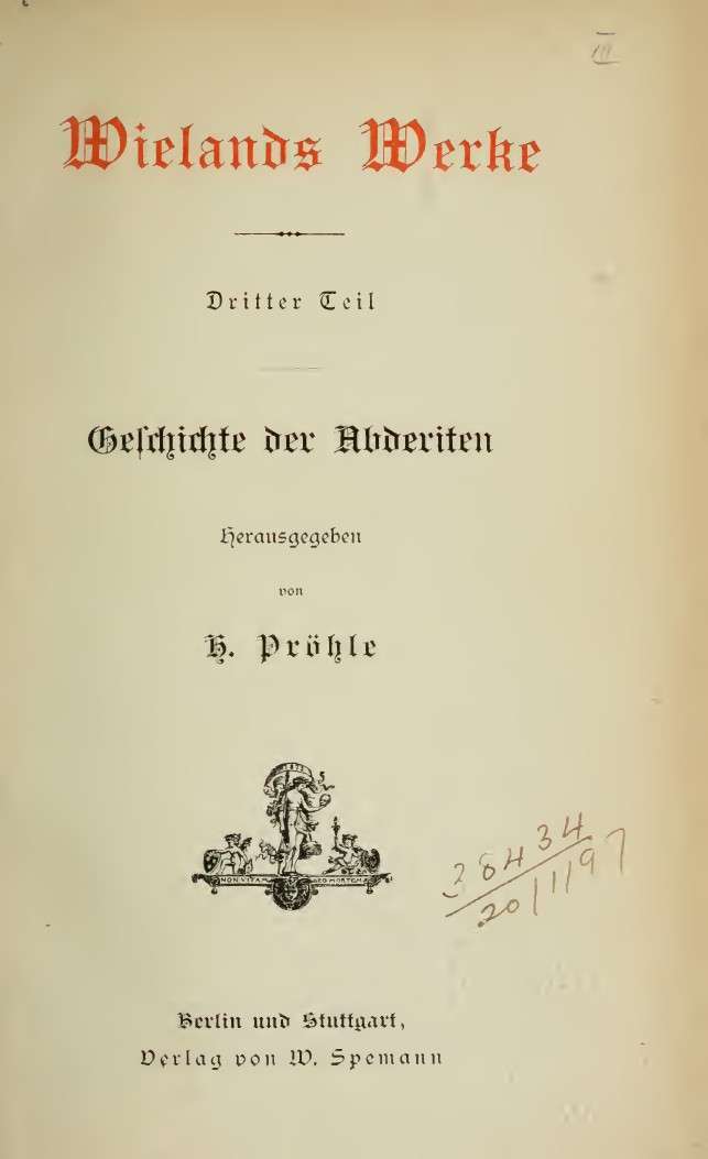 Geschichte der Abderiten (1887)