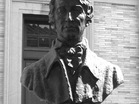 A bust of Thoreau from the Hall of Fame for Great Americans at the Bronx Community College