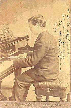 Hofmann as a young man at the keyboard