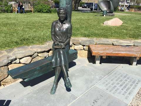 The statue of Rachel Carson in Woods Hole, May 2016