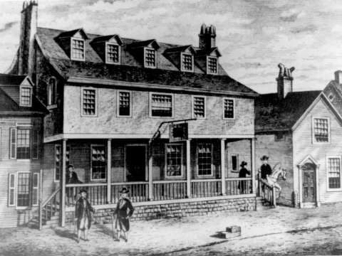 Sketch of the original Tun Tavern