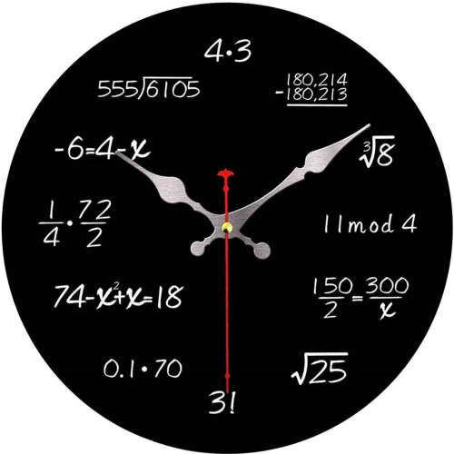 Silent Math Wall Clock