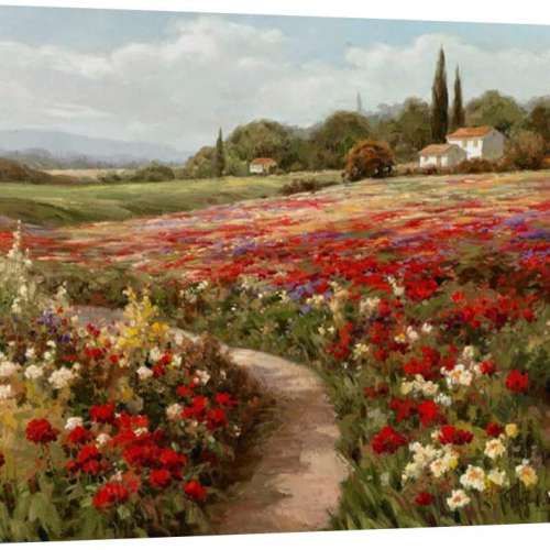 Monet Poppy Field Canvas Art