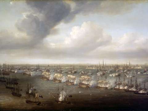 The Battle of Copenhagen, 2 April 1801, by Nicholas Pocock