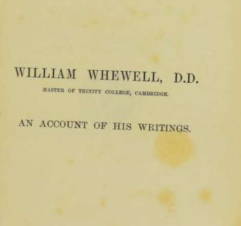 William Whewell, D.D., Master of Trinity College