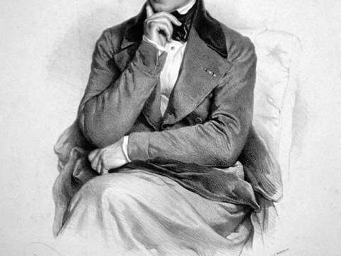 Giacomo Meyerbeer by Josef Kriehuber, 1847
