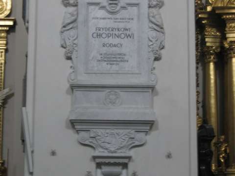 Funerary monument on a pillar in Holy Cross Church, Warsaw, enclosing Chopin's heart