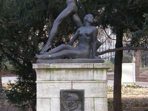 Heine monument in Frankfurt, the only pre-1945 one in Germany