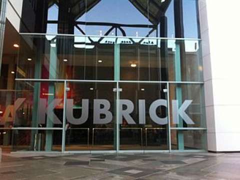 Entrance to Kubrick museum exhibit at LACMA