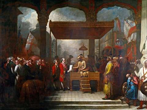 Clive meeting with Emperor Shah Alam II, 1765