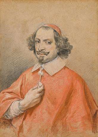 Portrait of Cardinal Jules Mazarin by Simon Vouet (before 1649, private collection)