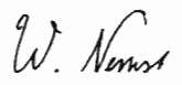 Walther Nernst Signature