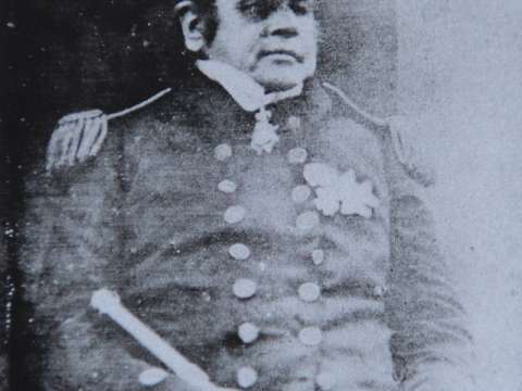 Daguerreotype photograph of Franklin taken in 1845, prior to the expedition's departure.
