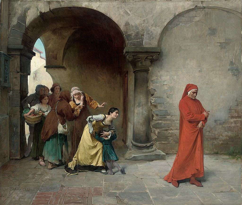 Dante in Verona, by Antonio Cotti