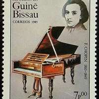 Grand Piano Music -Framed Postage Stamp Art