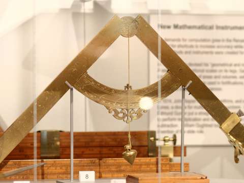 Galileo's geometrical and military compass, thought to have been made c. 1604 by his personal instrument-maker Marc'Antonio Mazzoleni